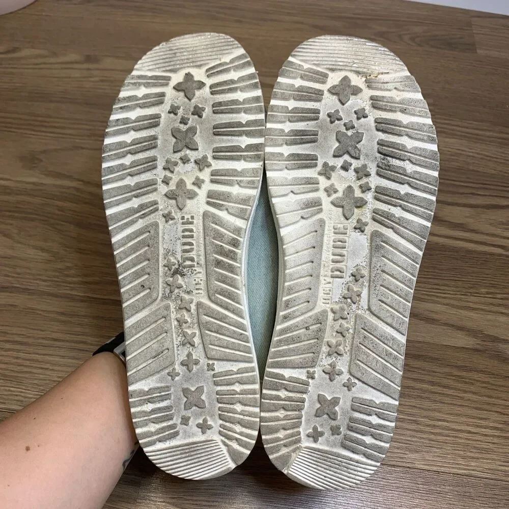 Hey Dude Wendy Boho Light Denim US Women's Size 10 Sneakers‎